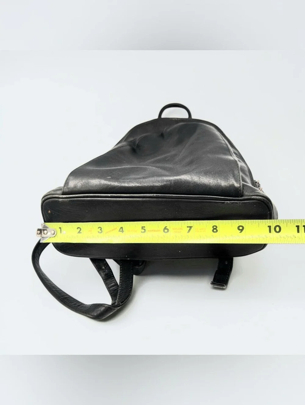 Tano Black Leather Backpack Unisex Medium Y2K Minimalist Capsule Wardrobe Bag